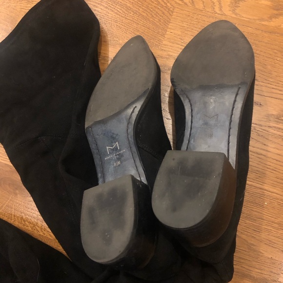 Over the knee black suede boots - Picture 4 of 7